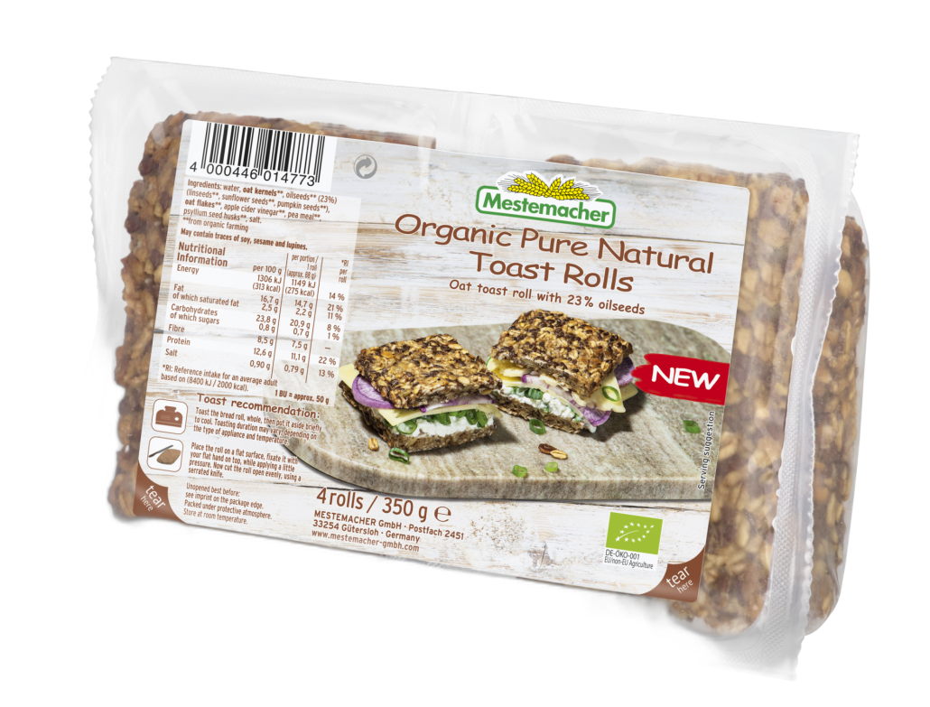 Vegetable Toasties With Mestemacher Organic Pure Natural Toast Rolls