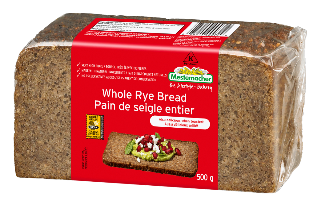 Herbed sushi with Whole Rye Bread-bacon topping