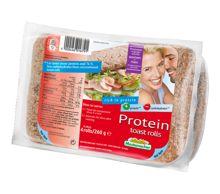 Butternut pumpkin soup with Mestemacher Protein toast rolls